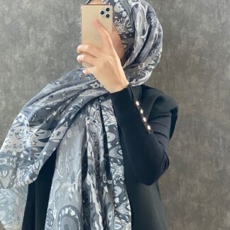 Etro Etnik Desen Pamuk Soft Şal 38630 - Antrasit