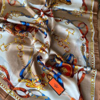 Hermes İthal Vual İpek Şal Camel-Ekru