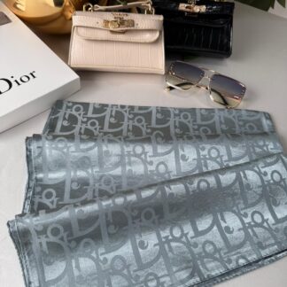 Dior Parlak İpeksi Jakar Şal 44121 - Füme
