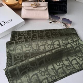 Dior Parlak İpeksi Jakar Şal 44121 - Haki