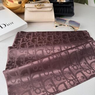 Dior Parlak İpeksi Jakar Şal 44121 - Kahve