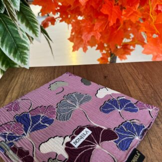 Yaprak Desenli Mio Caz Eşarp - Lila - 44105
