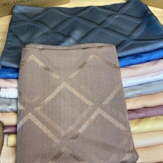 Kare Desen İpeksi Jakar Şal - Ağaç Kabuğu - Organic ScarfsOrganic Scarfs