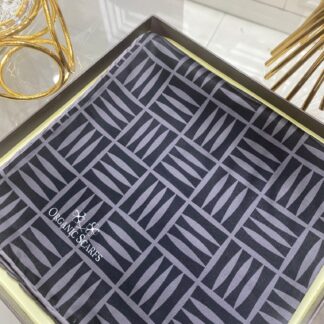 Kare Desen Twill Eşarp - Antrasit - Organic ScarfsOrganic Scarfs