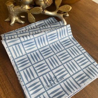 Kare Desen Twill Eşarp - Mavi - Organic ScarfsOrganic Scarfs