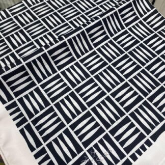 Kare Desen Twill Şal - Siyah - Organic ScarfsOrganic Scarfs