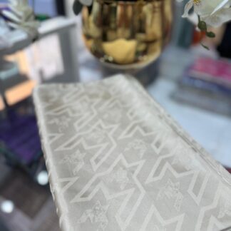 Kazayağı Big Desen Jakar Şal - Bej - Organic ScarfsOrganic Scarfs