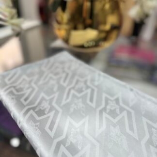 Kazayağı Big Desen Jakar Şal - Gümüş - Organic ScarfsOrganic Scarfs