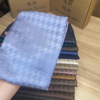Kazayağı Desen İpeksi Jakar Şal - Füme - Organic ScarfsOrganic Scarfs