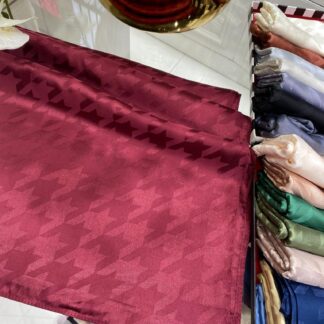 Kazayağı Desen Jakar Şal - Bordo - Organic ScarfsOrganic Scarfs