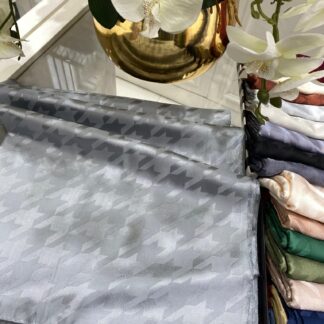 Kazayağı Desen Jakar Şal - Füme - Organic ScarfsOrganic Scarfs