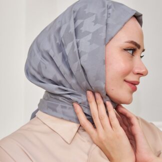 Kazayağı Desen Jakar Şal - Füme - Organic ScarfsOrganic Scarfs