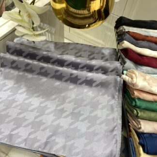 Kazayağı Desen Jakar Şal - Gri - Organic ScarfsOrganic Scarfs