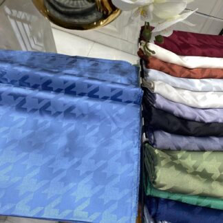 Kazayağı Desen Jakar Şal - İndigo - Organic ScarfsOrganic Scarfs