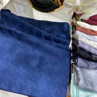 Kazayağı Desen Jakar Şal - Lacivert - Organic ScarfsOrganic Scarfs