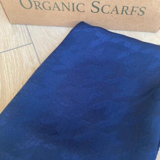 Kazayağı Desen Jakar Şal - Lacivert - Organic ScarfsOrganic Scarfs