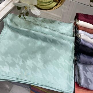 Kazayağı Desen Jakar Şal - Mint - Organic ScarfsOrganic Scarfs