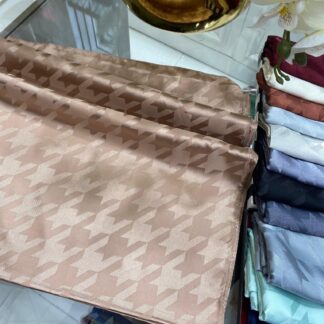 Kazayağı Desen Jakar Şal - Mocha - Organic ScarfsOrganic Scarfs