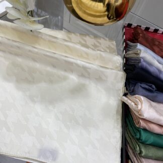 Kazayağı Desen Jakar Şal - Vanilya - Organic ScarfsOrganic Scarfs