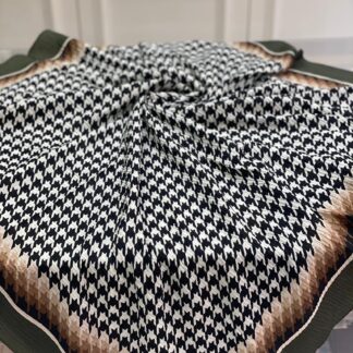 Kazayağı Desen Mio Cazz Eşarp - Haki - Organic ScarfsOrganic Scarfs