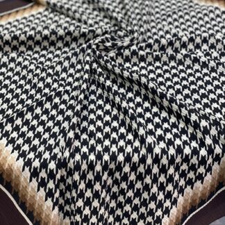 Kazayağı Desen Mio Cazz Eşarp - Kahverengi - Organic ScarfsOrganic Scarfs