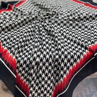 Kazayağı Desen Mio Cazz Eşarp - Kırmızı - Organic ScarfsOrganic Scarfs
