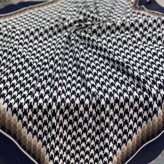 Kazayağı Desen Mio Cazz Eşarp - Lacivert - Organic ScarfsOrganic Scarfs