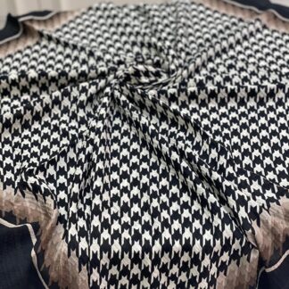 Kazayağı Desen Mio Cazz Eşarp - Siyah - Organic ScarfsOrganic Scarfs