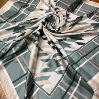 Kazayağı Desen Twill Eşarp - Mint - Organic ScarfsOrganic Scarfs