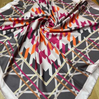 Kazayağı Desen Twill Eşarp - Rose - Organic ScarfsOrganic Scarfs