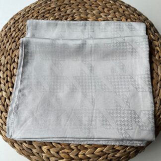 Kazayağı minimal desen jakar şal - gri - Organic ScarfsOrganic Scarfs