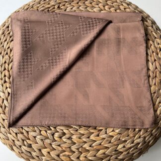 Kazayağı minimal desen jakar şal sütlü kahve - Organic ScarfsOrganic Scarfs
