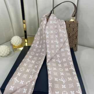 LV Twill Eşarp -124565-Koyu Krem