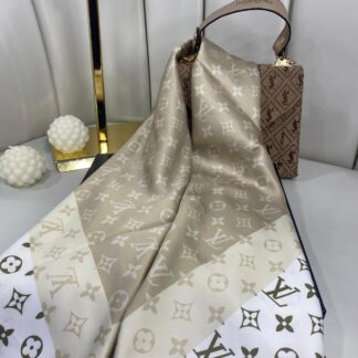 LV Twill Eşarp -5563-Krem