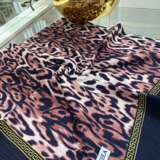 Leopar Desen Mio Caz Eşarp - Gül Kurusu - Organic ScarfsOrganic Scarfs