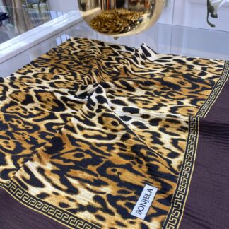 Leopar Desen Mio Caz Eşarp - Kahverengi - Organic ScarfsOrganic Scarfs