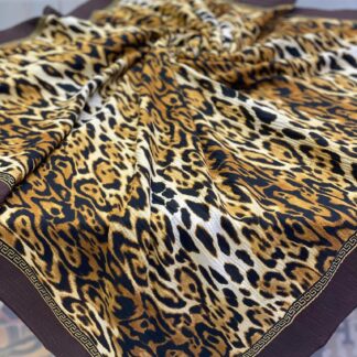 Leopar Desen Mio Cazz Eşarp - Kahverengi - Organic ScarfsOrganic Scarfs
