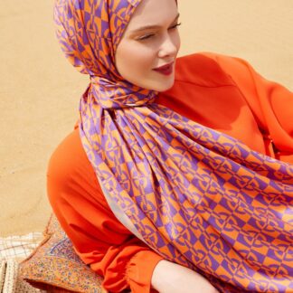 Levidor Angel İpek Şal 17834 - Mürdüm - Organic ScarfsOrganic Scarfs