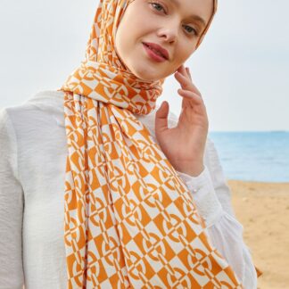 Levidor Angel İpek Şal 17834 - Turuncu - Organic ScarfsOrganic Scarfs