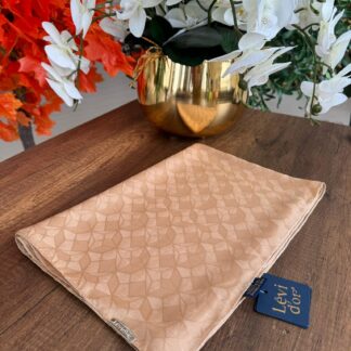 LEVİDOR Clover Jakar Capri Şal 17385 - Gold - Organic ScarfsOrganic Scarfs