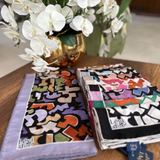 LEVİDOR Cotton Eşarp 16373 - Eflatun - Organic ScarfsOrganic Scarfs