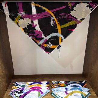 LEVİDOR Cotton Eşarp 16377 - Siyah / Mürdüm - Organic ScarfsOrganic Scarfs