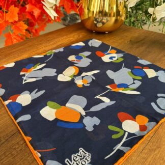 LEVİDOR Cotton Eşarp 16378 - Lacivert - Organic ScarfsOrganic Scarfs