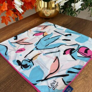 LEVİDOR Cotton Eşarp 16379 - Mavi - Organic ScarfsOrganic Scarfs