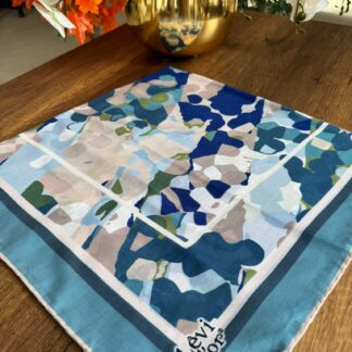LEVİDOR Cotton Eşarp 16395 - Mavi - Organic ScarfsOrganic Scarfs