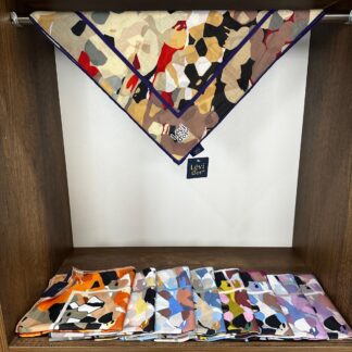 LEVİDOR Cotton Eşarp 16397 - Mor / Vizon - Organic ScarfsOrganic Scarfs