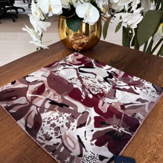 LEVİDOR Cotton Eşarp 16496 - Bordo Tonları - Organic ScarfsOrganic Scarfs