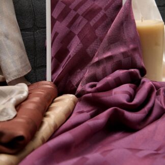 LEVİDOR Dublin Jakarlı Şal 17174 - Mürdüm - Organic ScarfsOrganic Scarfs