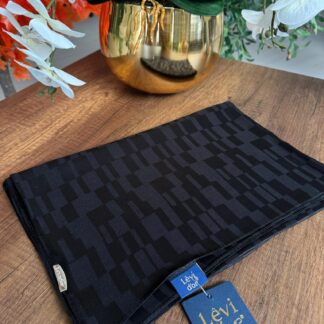 LEVİDOR Dublin Jakarlı Şal 17174 - Siyah - Organic ScarfsOrganic Scarfs