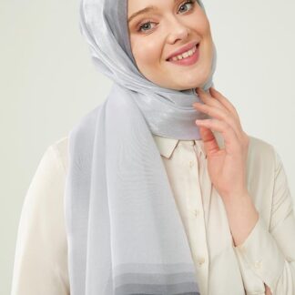 LEVİDOR Kehribar Şal 17031 - Gümüş - Organic ScarfsOrganic Scarfs